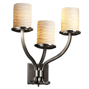 Sonoma Cylinder 3 Light Wall Sconce by Justice Design Group - Starlight Lighting USA and Canada